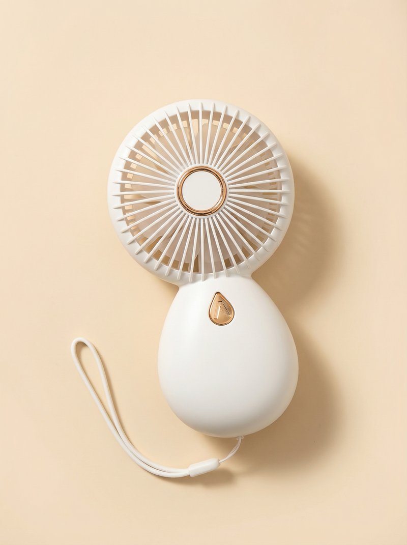 Baby Butt Fan — white and sage green foldable USB fan